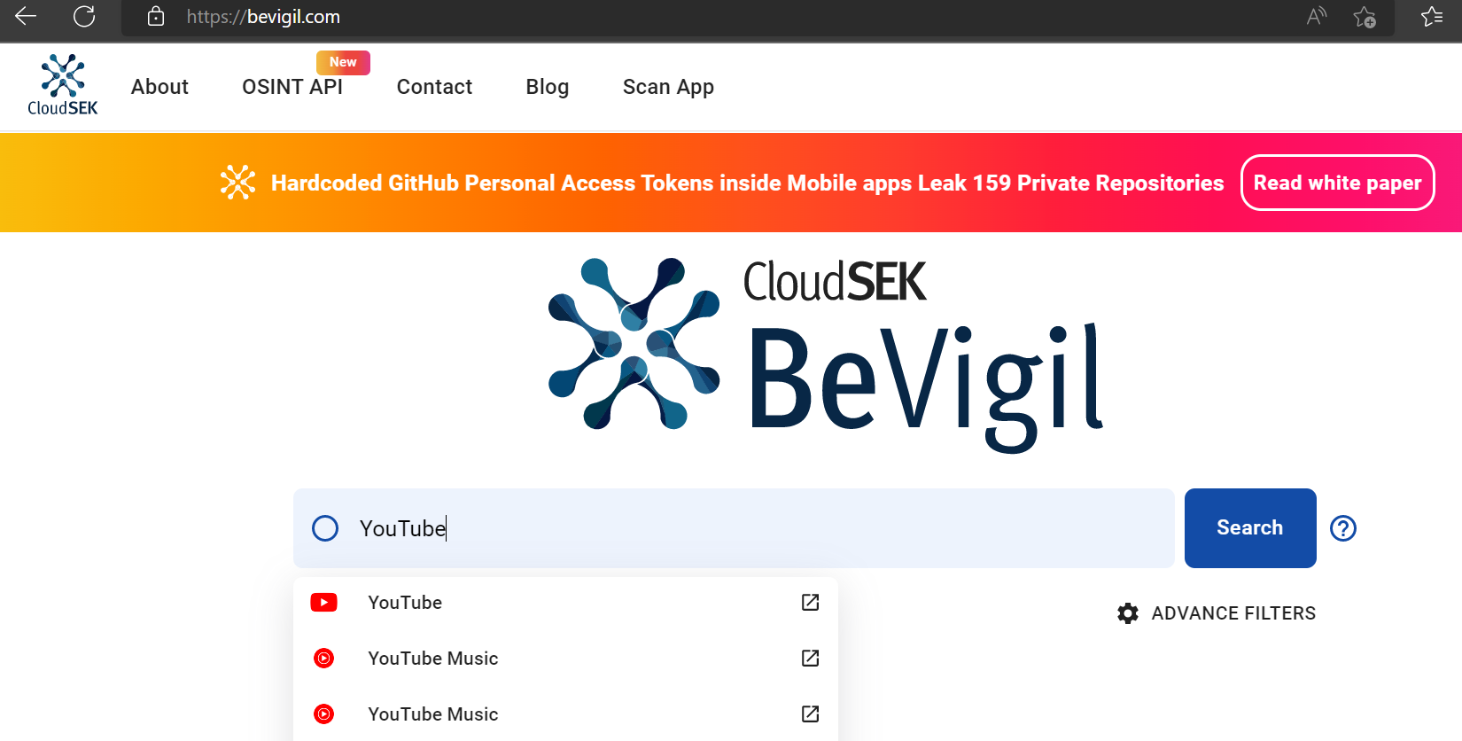 Figure 1: Using BeVigil for Android App Permission Assessment
