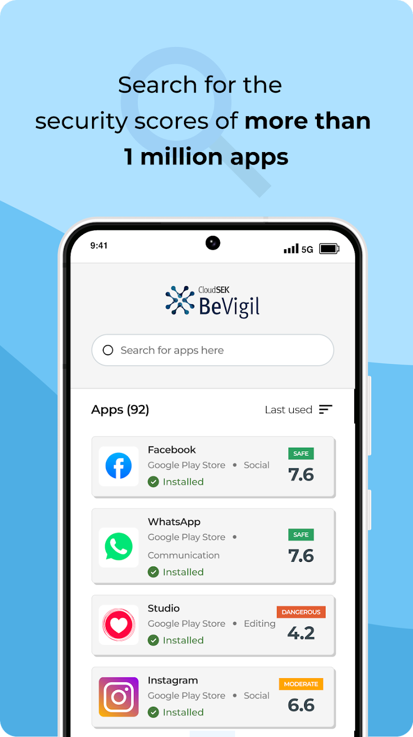 CloudSEK’s BeVigil mobile app
